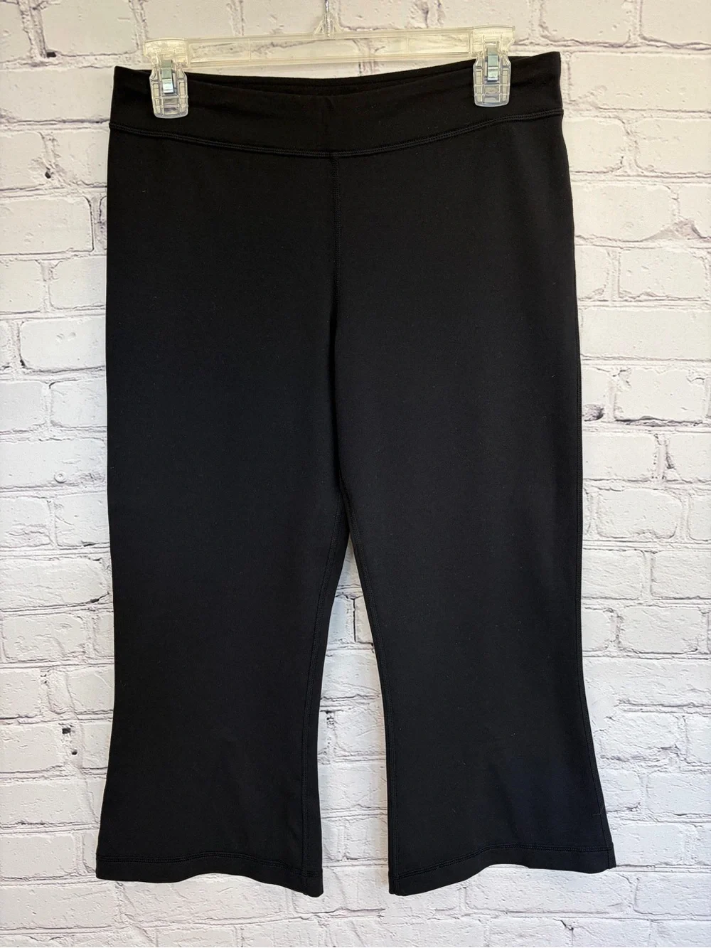 Lululemon Boogie Crop Split Hem Cropped Yoga Pants Black Sz 8